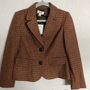 Talbots Orange 100% Wool Jacket